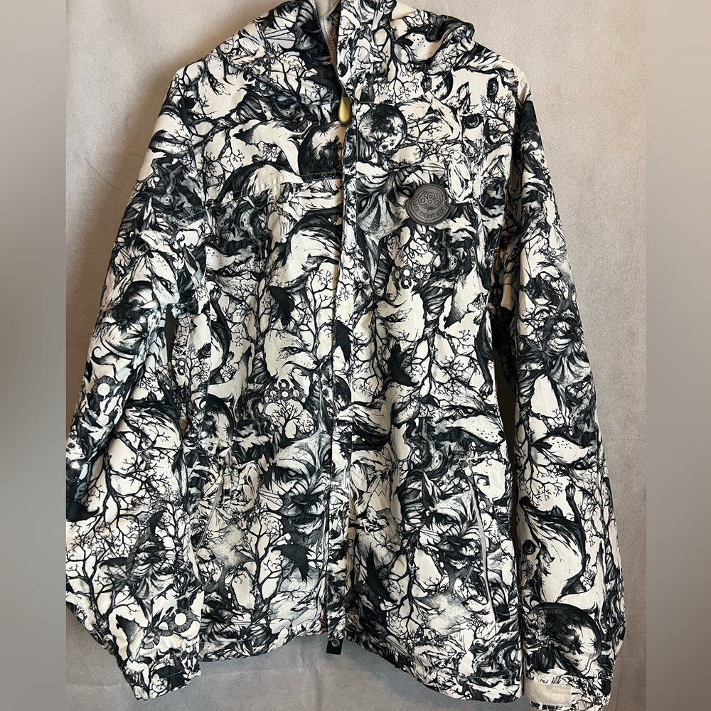 686 Snowboard Mannual Esse Shell Michael Akira Warlock Windbreaker Jacket Small